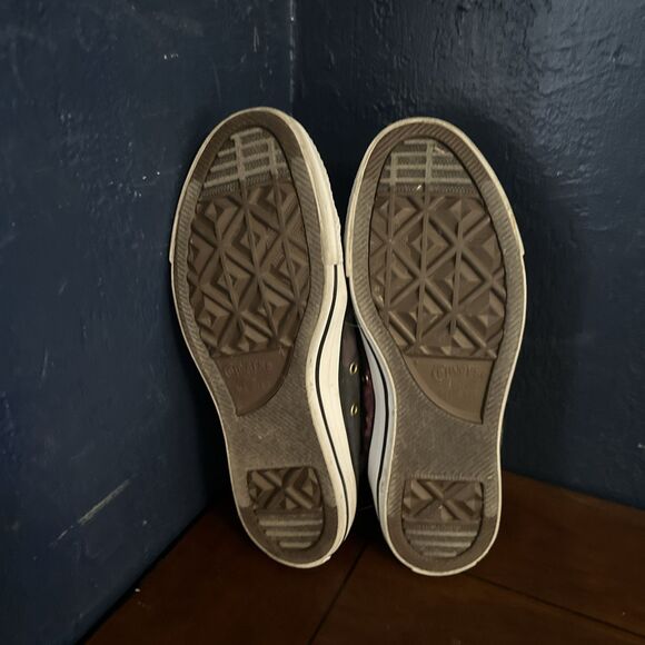 Converse Chuck Taylor All Star Pro High Top Pink Flowers W/Green SZ 8 Wms -6 Men - Picture 10 of 13